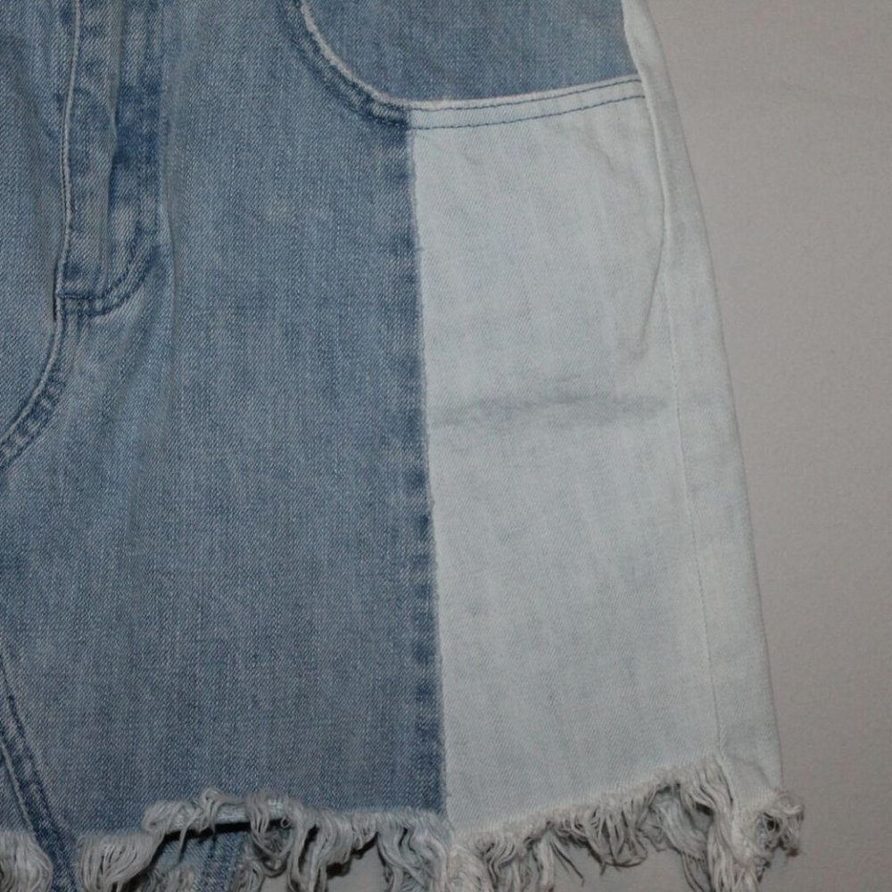 ✨2/$20 Free People Colorblock Denim Jean Mini Skirt Women's Size 6 H10333 - Picture 5 of 11